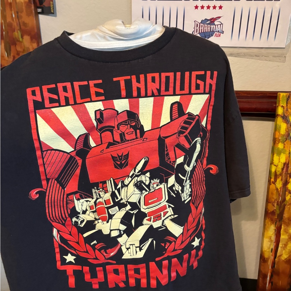 Transformers Peace Through Tyranny Graphic Tee - Picture 4 of 10
